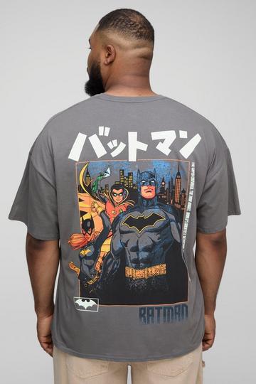 Plus Batman License Print Regular Fit T-Shirt charcoal