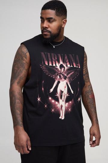 Plus Gelicenseerde Nirvana Tank Top Met Print black