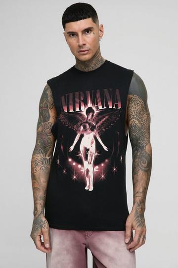 Tall Gelicenseerde Nirvana Tank Top black