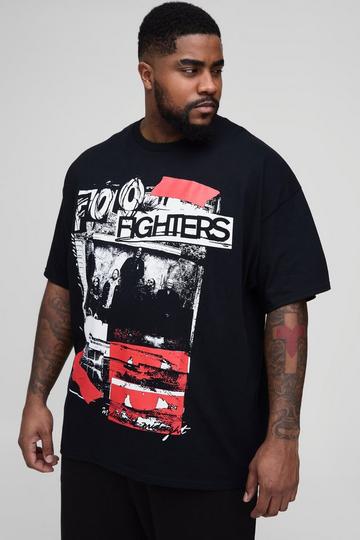 Black Plus Foo Fighters License Print T-Shirt