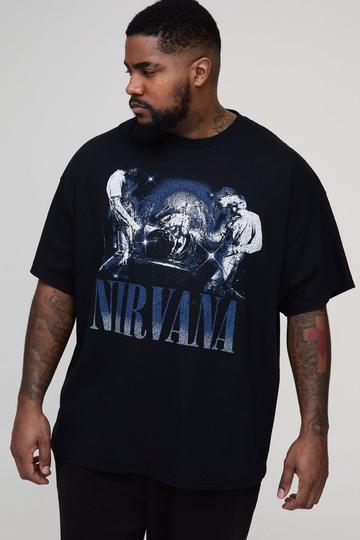 Black Plus Nirvana License Print T-Shirt