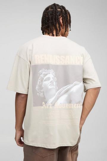 Oversize t-shirt med statytryck stone