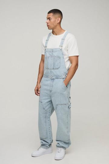 Gebleekte Baggy Tuinbroek blue
