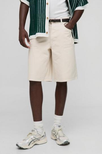 White Regular Ecru Carpenter Jorts