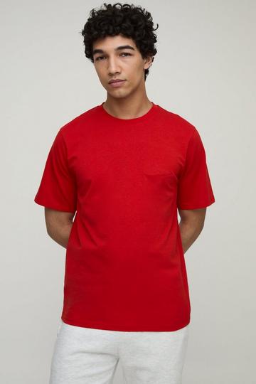 BM Signature Embroidered Crew Neck T-shirt red