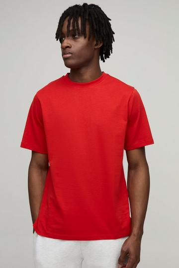 Regular Fit Basic Crew Neck T-shirt red