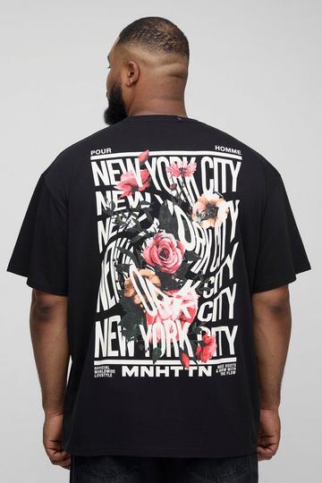 Plus New York Oversized Graphic T-Shirt black