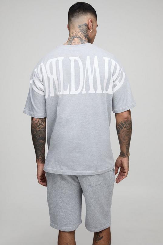 Tall Oversized Worldwide Over Seam Print T-Shirt & Short Set Tall Oversized Worldwide Over Seam Print T-Shirt & Short Set