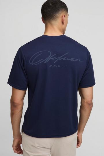 Dik Boxy Interlock T-Shirt navy