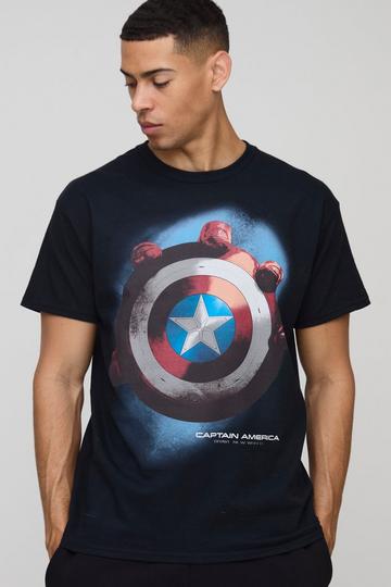 Oversized Captain America Red Hulk Hand License T-Shirt black