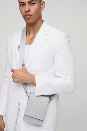 PU Schoudertas Met Diamanten grey