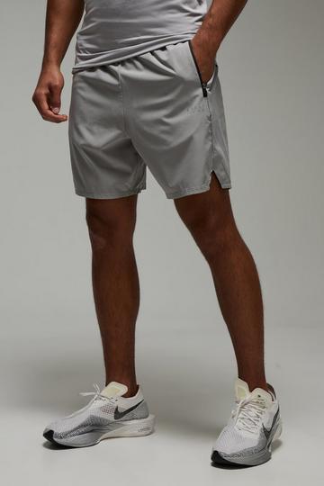 Man Active Geweven Stretch Shorts Met Perforaties light grey