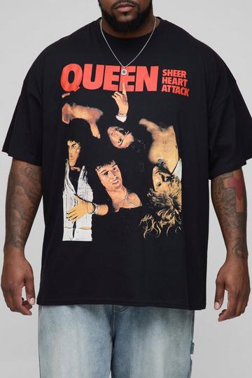 Plus Oversized Queen License Print T-Shirt black