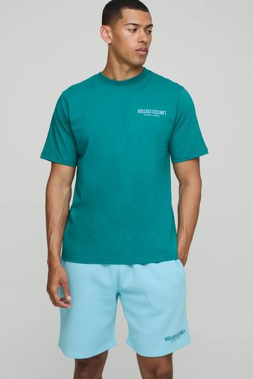 Regular Tonal T-Shirt And Short Set aqua