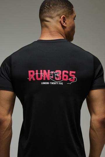 Man Active Run:365 London Performance Regular Fit T-shirt black