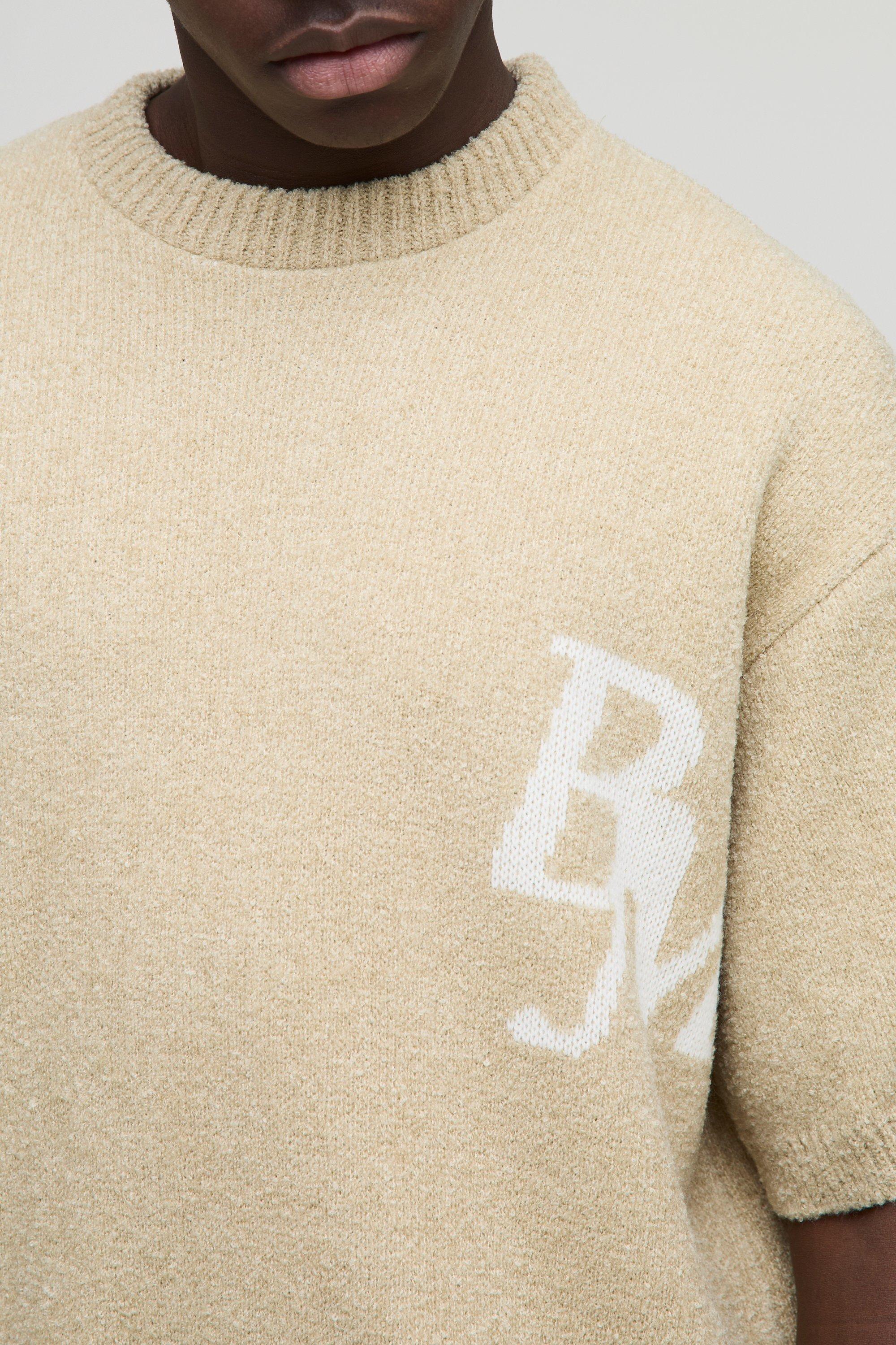 【boohoo】BOUCLE BMニットTシャツ＆ショーセット cmm13039_taupe_xl?pdp.template
