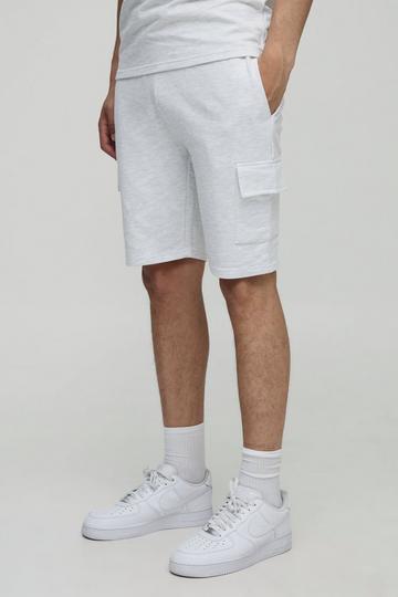 Short cargo slim basique grey marl