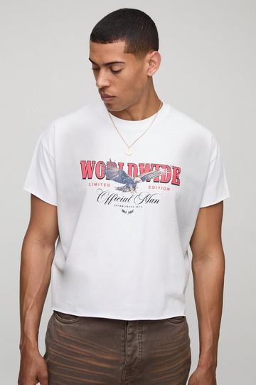 Oversized Gebleekt Gebleekt Eagle T-Shirt white
