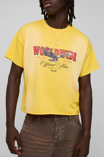 Oversized Gebleekt Gebleekt Eagle T-Shirt yellow