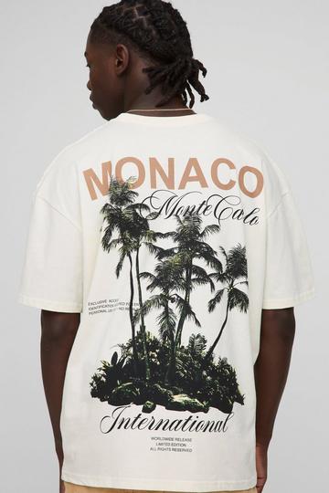 Oversized Worldwide Monaco T-Shirt ecru