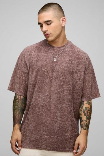 Oversized T-Shirt Met Textuur mocha