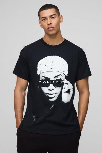 Oversized Gelicenseerd Aaliyah T-Shirt black