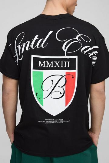 Oversized Limited Edition T-Shirt Met Print black