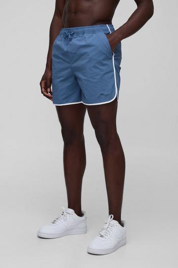 Middellange Regular Fit Bikini Broekje Met Zwembroek slate blue