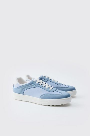 Mesh Gympen Met Contrasterend Paneel blue