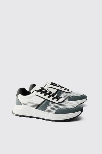 Stevige Mesh Gympen white