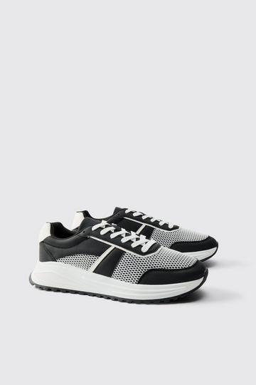 Stevige Mesh Gympen black
