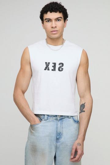 Boxy Sex Pride Tank Top ecru
