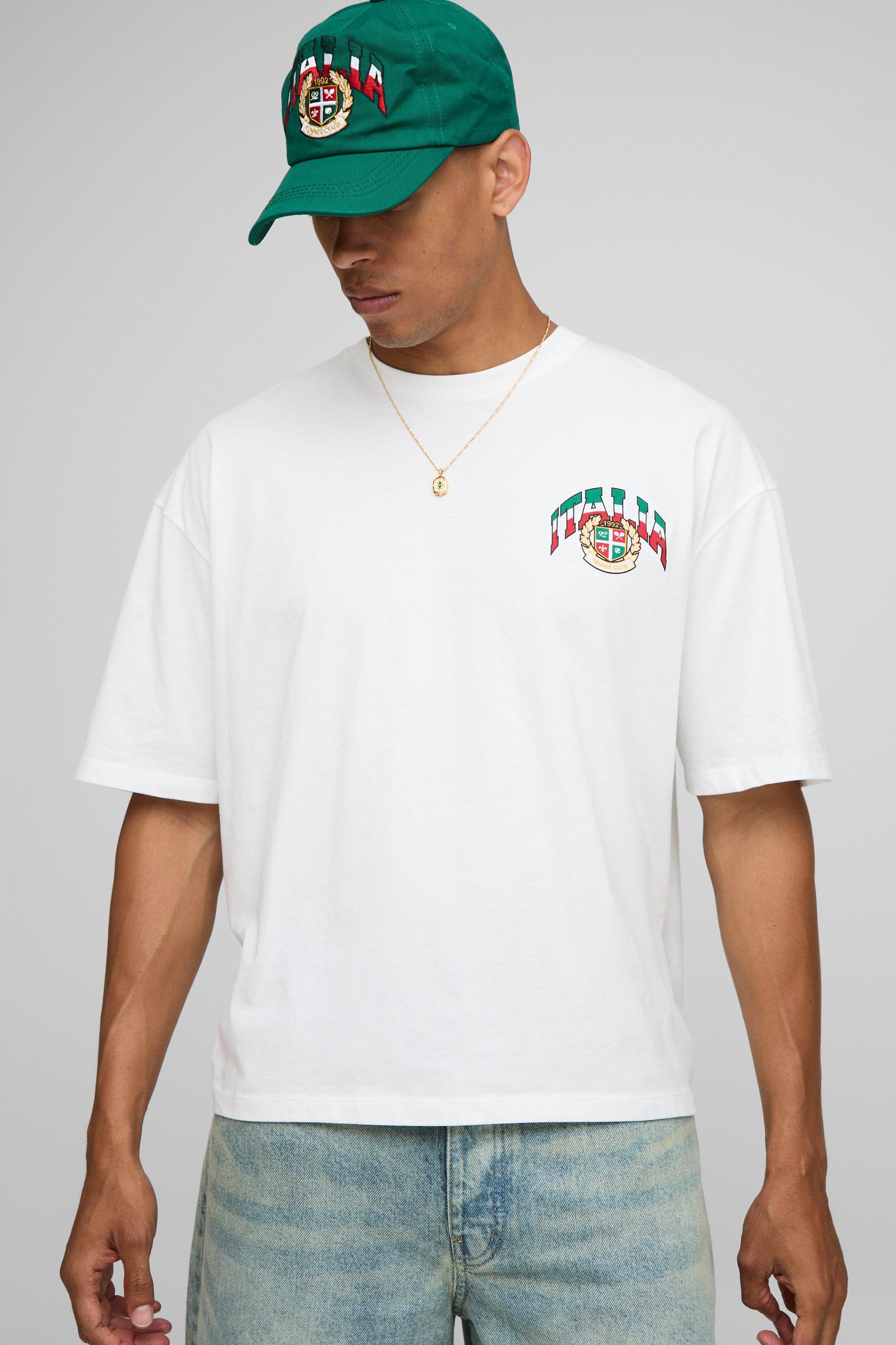 【boohoo】Sfera オーバーサイズ イタリア グラフィック Tシャツ Sfera Oversized Boxy Italia Printed T-Shirt | boohoo IL