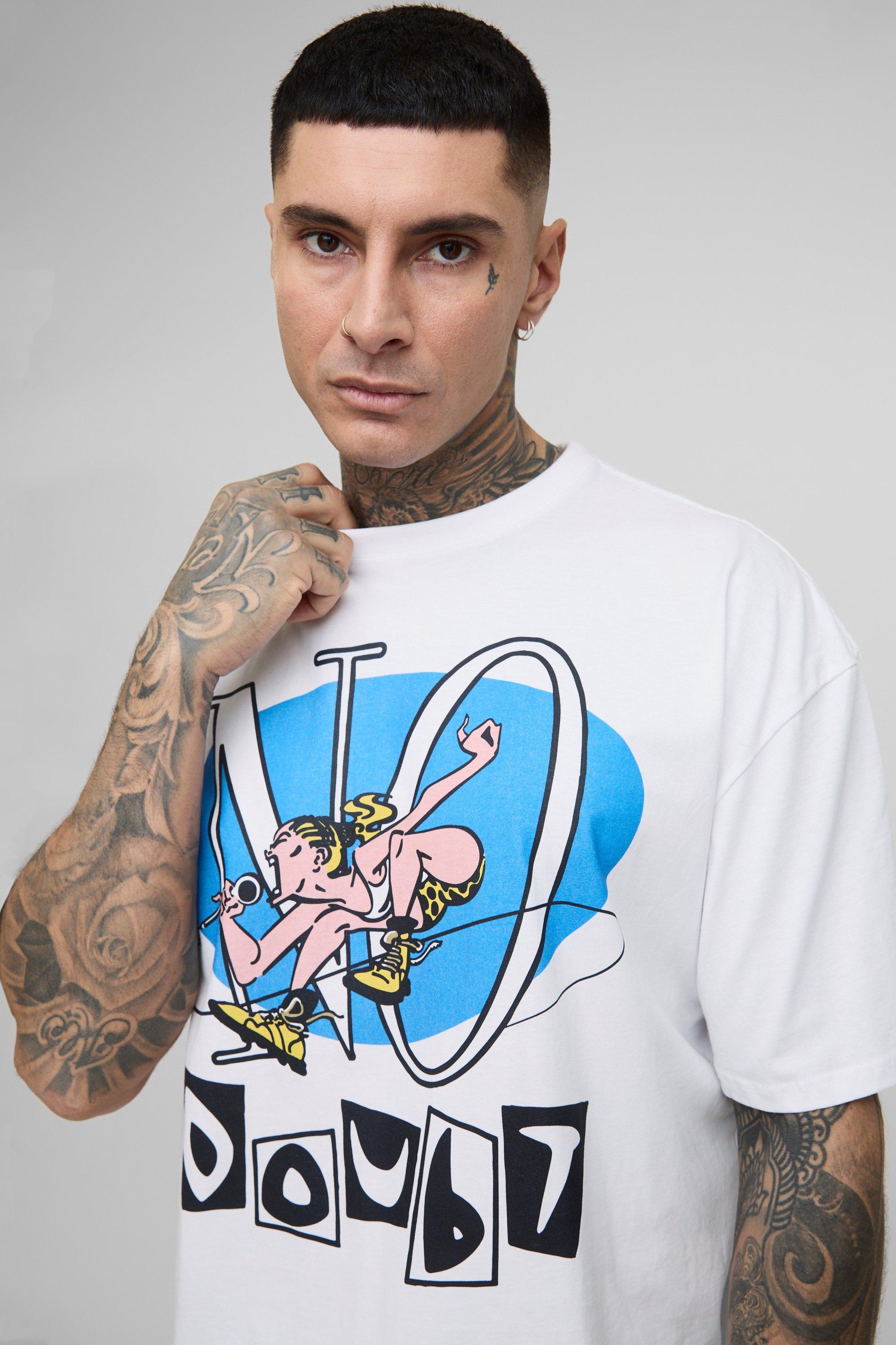 Tall Oversized No Doubt License Print T-Shirt | boohoo Tall Oversized No Doubt License Print T-Shirt | boohoo
