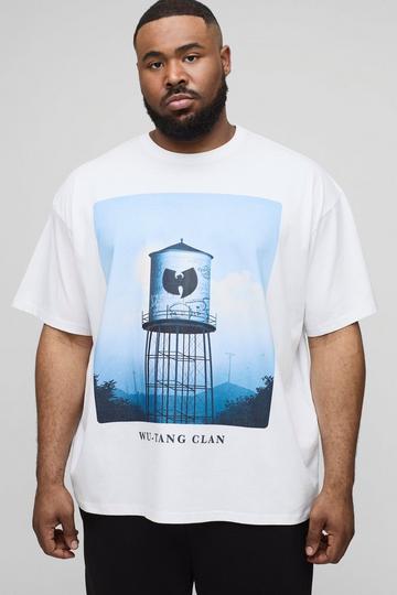 Plus Oversized Wu-Tang Clan License Print T-Shirt white