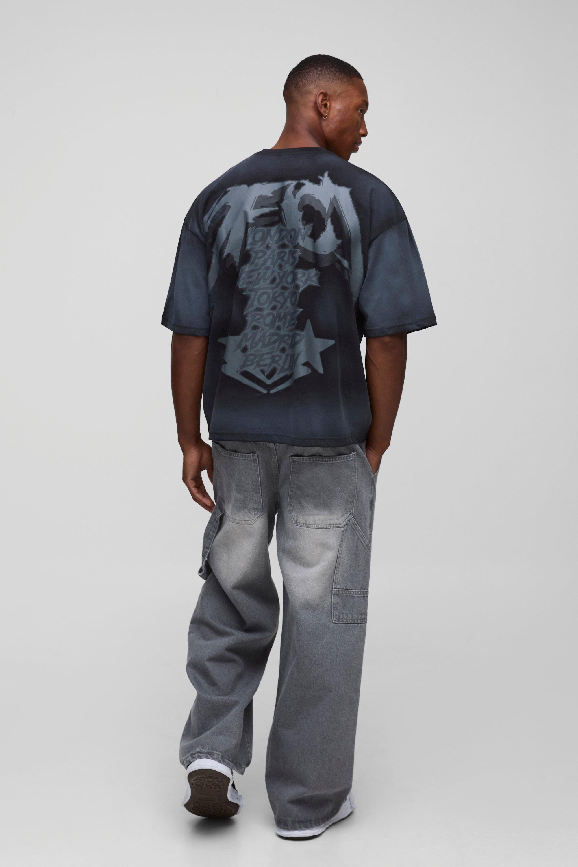 ☆boohoo☆ OFCL スターグラフィック ウォッシュド Tシャツ Oversized Boxy OFCL Star Graphic Washed T-Shirt | boohoo IL