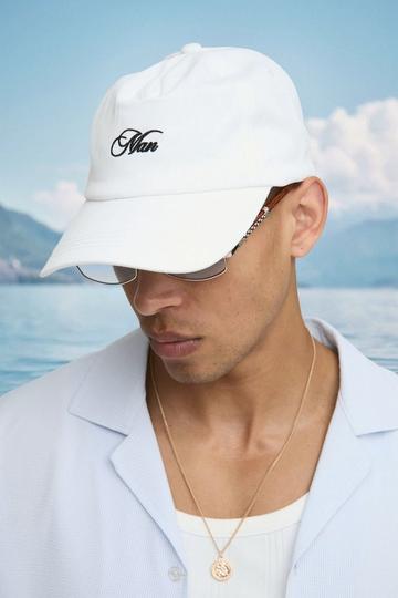 MAN Twill Embroidered Cap ecru