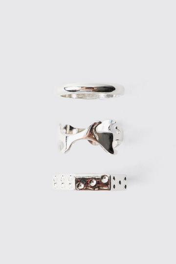 Zilveren Ringen (3 Stuks) silver