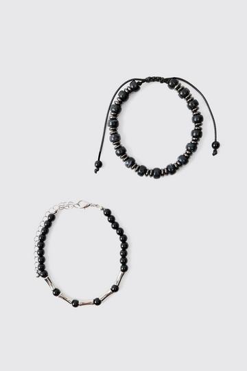 2 Pack Bracelets black
