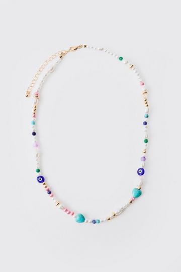 Schakel Ketting Met Kraaltjes multi