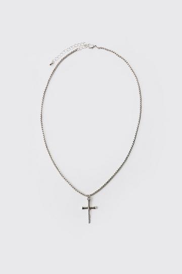 Zilveren Gothic Ketting Met Kruis silver