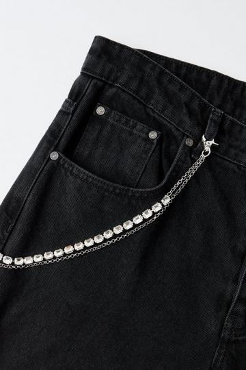 Jeans Ketting Met Steentjes silver