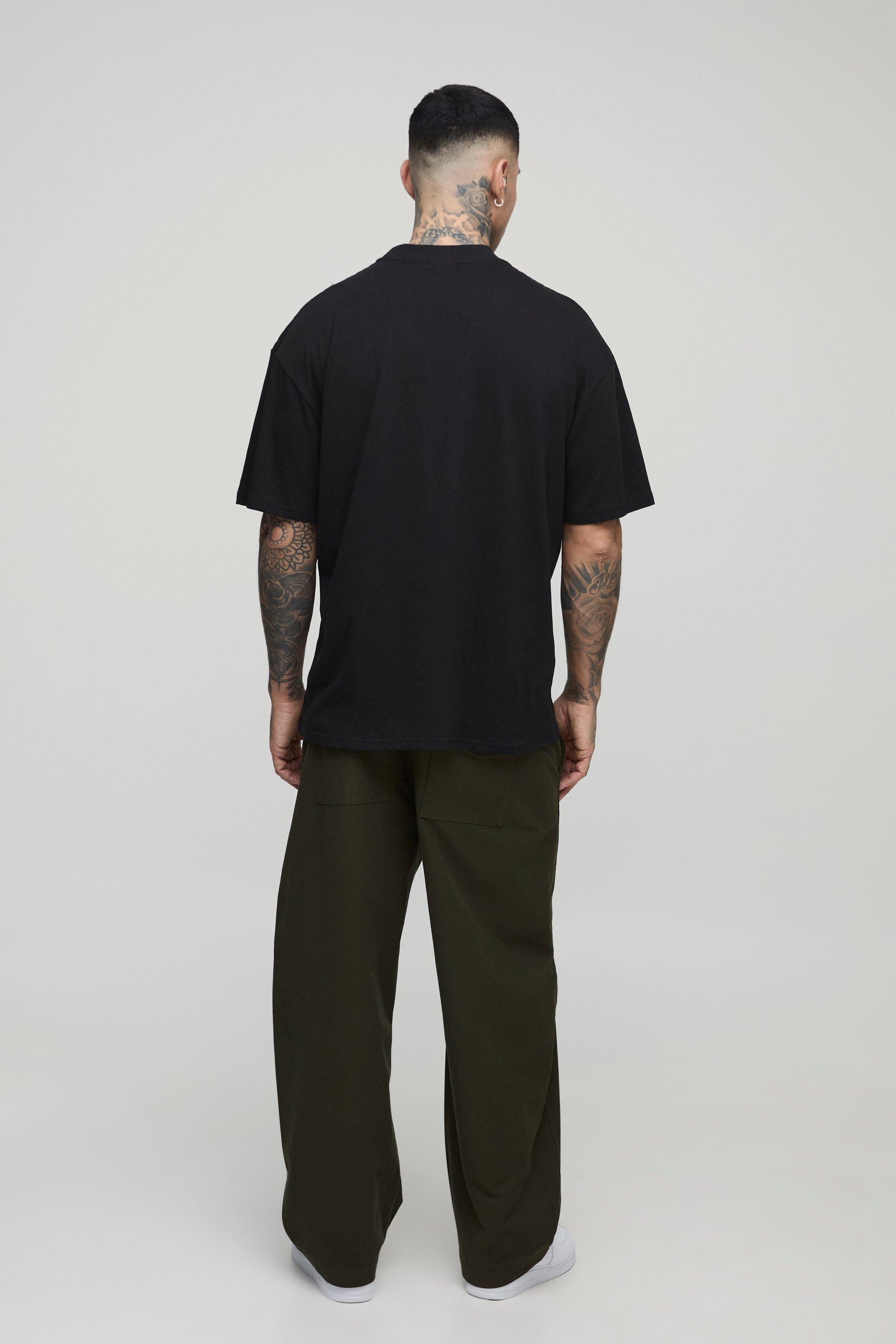Tall Oversized Extended Neck Monaco Tennis Club Print T