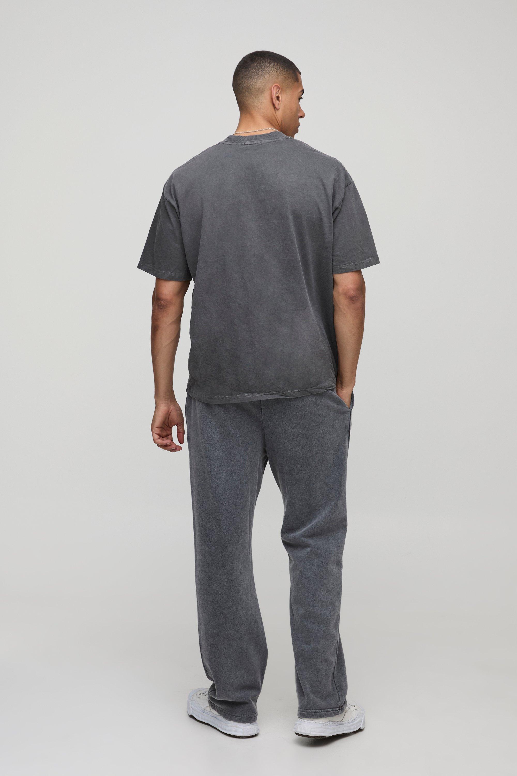 Charcoal Oversized Extended Neck Washed Cherry Lips Graphic