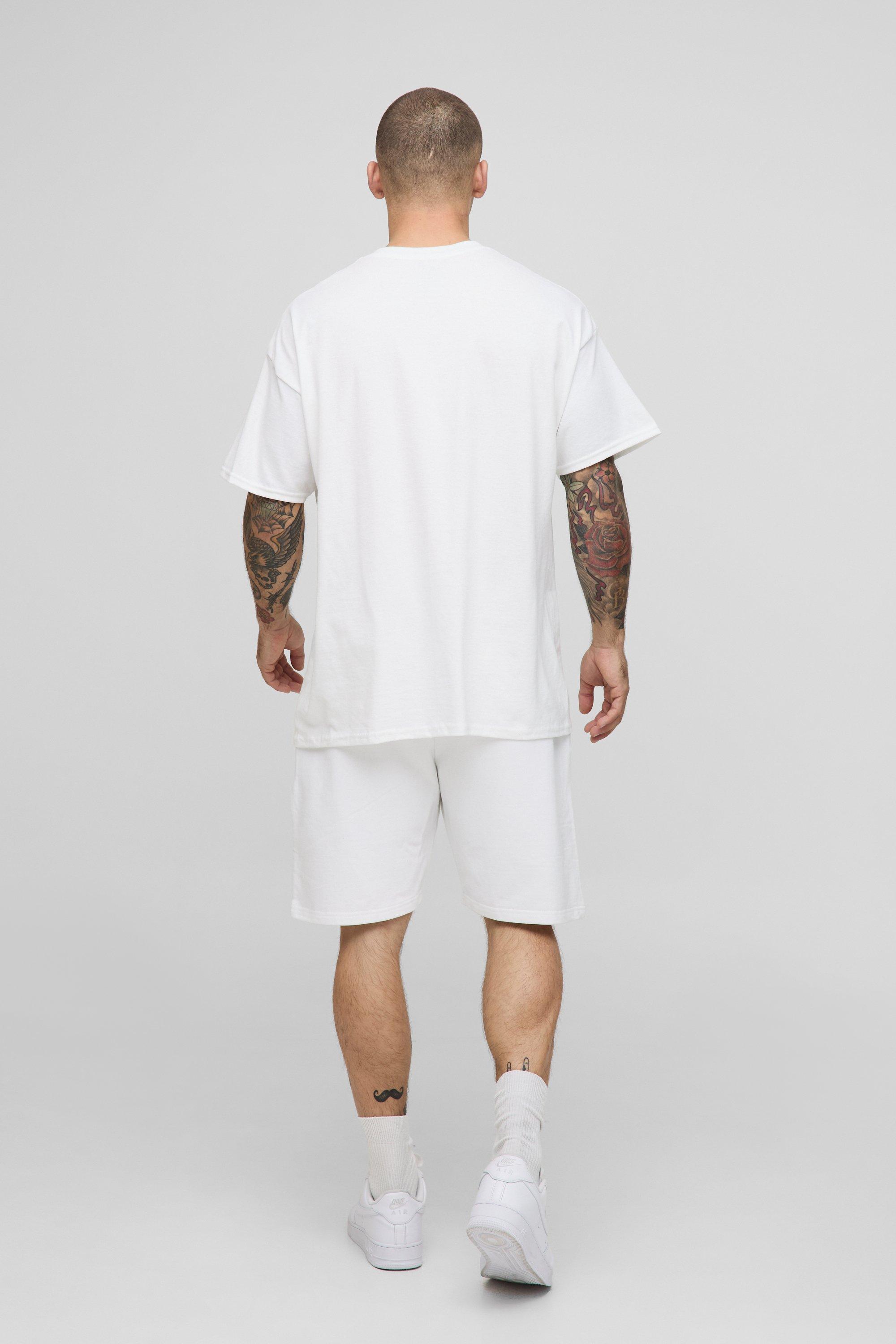 送料無料★boohoo/ニルヴァーナ ホワイト ライセンス Tシャツ White Oversized Nirvana License T-Shirt & Short Set | boohoo USA