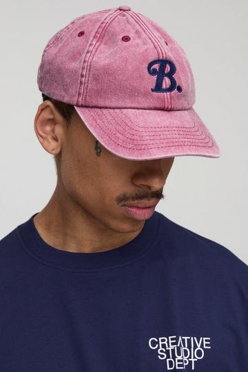 B Embroidered Cap black