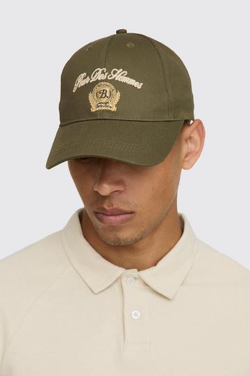 Geborduurde Keperstof Pour Homme Pet olive