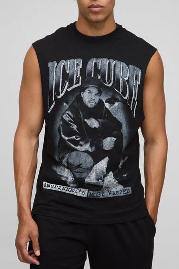 Débardeur droit noir à imprimé Ice Cube black