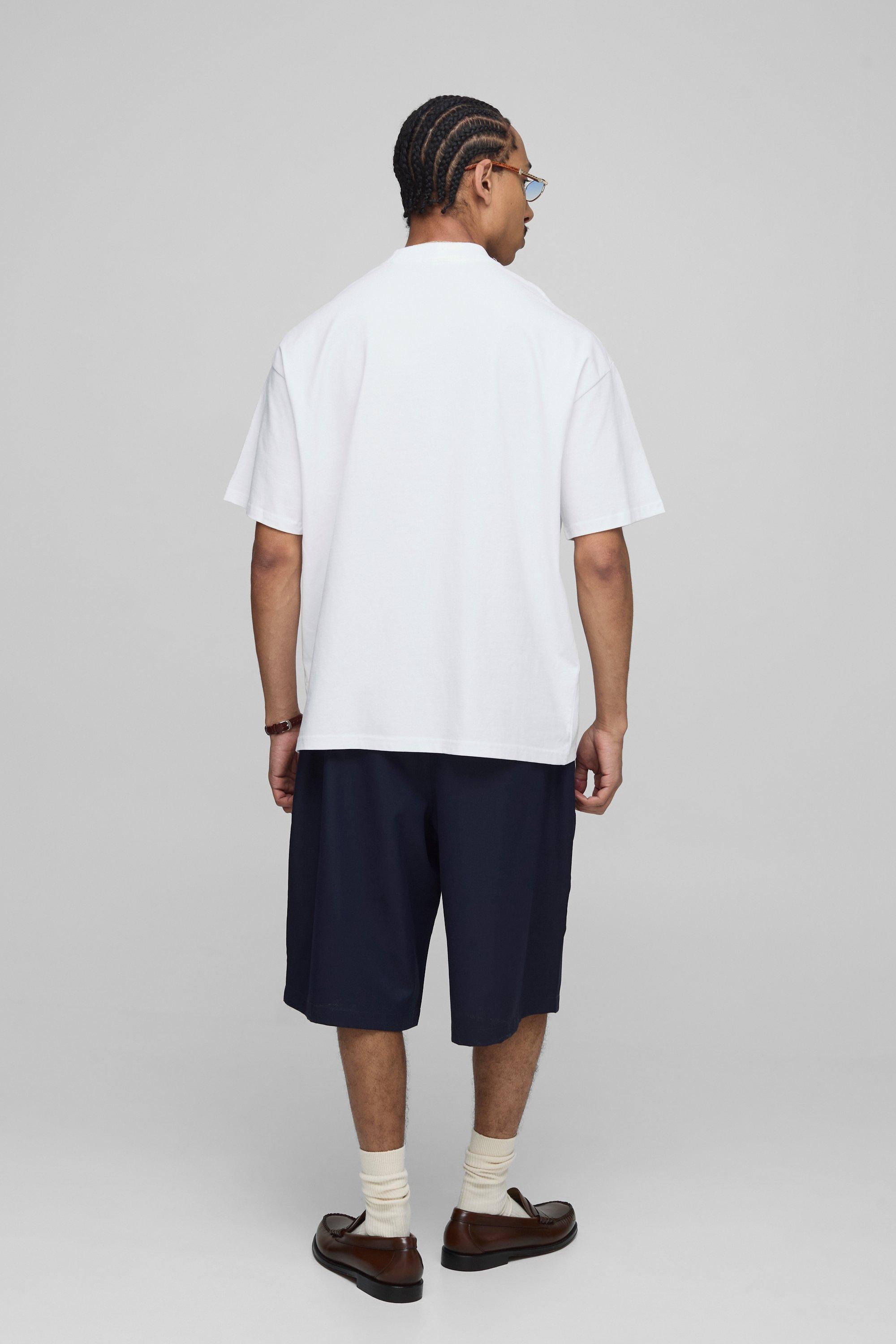 【boohoo】モンテカルロ Cigar Club Tシャツ White Oversized Monte Carlo Cigar Club T-Shirt | boohooMAN