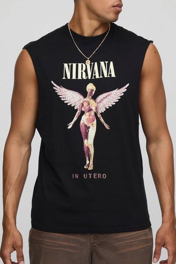Zwarte Gelicenseerde Regular Fit Nirvana Tank Top black